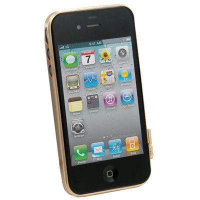 14K Gold Plated:Metal Frame for iPhone 4 Champagne (14K plated gold)