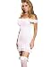 Sexy Dress White Stretch Lace Ruffle Trim Stocking Included Bridal O/S