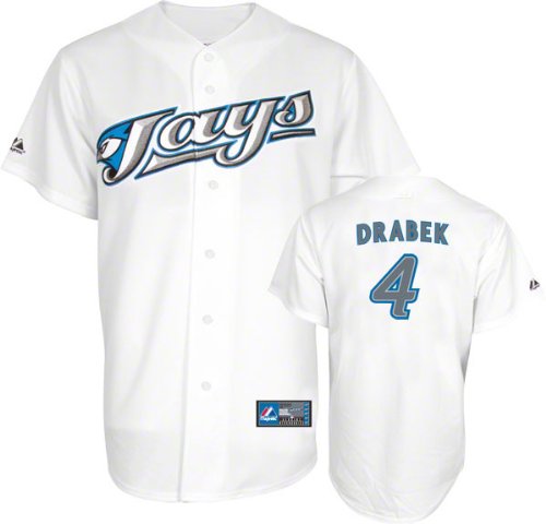 Aaron Hill Jersey: Adult Majestic Home White Replica #2 Toronto Blue Jays Jersey