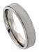 Jewelry : Titanium 6 mm (1/4') Flat Comfort Fit Band with Frosted Finish, Grooved and Polished Edges