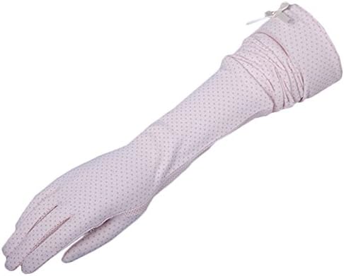 Summer Sun Protection Anti Uv Sleeve Gloves for Women (Pink)