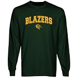 UAB Blazers Forest Green Logo Arch Long Sleeve T-shirt