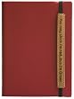 Go Green! Eco Friendly Recycled Leather Lined Diary / Journal, Red, 5x7"