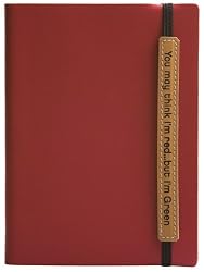 Eccolo Writing Green Journals Terra Journal in Recycled Leather Red Lined Journal, 5 by 7-Inch