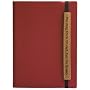 Go Green! Eco Friendly Recycled Leather Lined Diary / Journal, Red, 5x7"