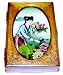 Lady Picking Flowers ~ Reverse Painted Jewelry Box