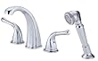 Danze Plymouth Double-Handle Roman Tub with Soft Touch Personal Shower