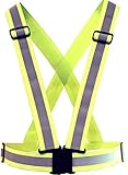 Reflective Vest + FREE EBOOK from Bestvisible - Highly Visible Safety Gear for Running Walking & Cycling - Adjustable Elastic & Lightweight - Fits All Size, Men & Women. Perfect for Sport & Outdoor