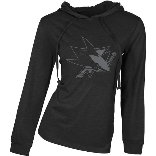College Concepts San Jose Sharks Women's Retreat Hooded Long Sleeve Shirt Medium