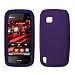 Premium Purple Silicone Gel Skin Cover Case for Nokia Nuron