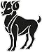 Aries zodiac sign car bumper sticker decal 4
