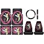 Tinkerbell Tink Pixie Power 7pc Combo Set Front & Rear Floor Mats  Seat Covers & Steering Wheel Cover