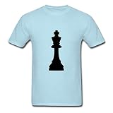 ZAKE Fashion Men's King Chess T-Shirts Sky blue S