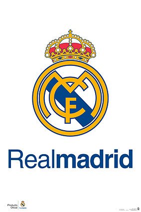 Real Madrid Official Crest / Logo Poster, 24 x 36", Ships from USA