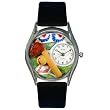 Whimsical Watches Women's S0820023 Softball Black Skin Leather Watch