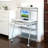 パソコンデスク ホワイト おしゃれ PCデスク W750 100-DESK017W [PC]