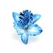 Fashion Wedding Bridal Flower Fabric Dendrobium Orchid Hair Clip Brooch Barrette Blue
