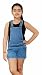 Naughty Ninos Girls Medium blue denim dungaree for size range of 2 to 12 years RS.799.00