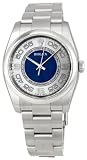 Rolex No Date Black Center Silver Arabic Dial Domed Bezel Mens Watch 116000SABLSAO