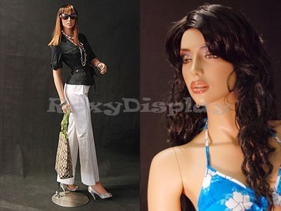 (MD-CC103) Female Flesh Tone Fiberglass Mannequin, Beautiful Makeup