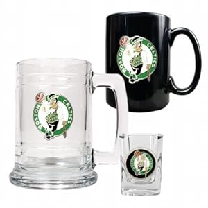 NBA 15-Ounce Tankard 15-Ounce Ceramic Mug & 2-Ounce Shot Glass Set - Primary Logo