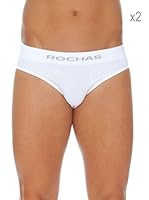 Rochas Paris Pack De 2 Slips Sin Costuras (Blanco)