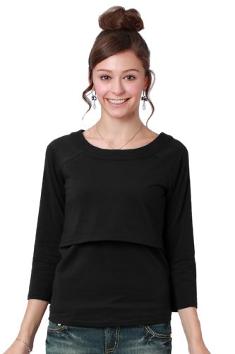 Sweet Mommy Maternity and Nursing Three-Quarter Sleeve Tee Shirt