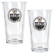 Edmonton Oilers 2pc Pint Ale Glass Set - Primary Logo NHL Hockey