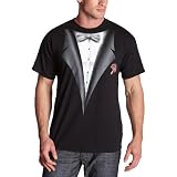 Balzout Men's Tuxedo T-Shirt,Black,Medium