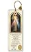 Religious Tassel Bookmark - Divine Mercy - Laminated with Gold Foil Embossed Medal Design - Appropriate Prayer Included