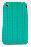 KingCase iPhone 3G & 3GS * Soft Silicone Case * Tire Tracks * (Sea Green) 8GB, 16GB, 32GB