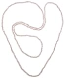 4mm Faceted Rose Quartz Long Bead Necklace, 50