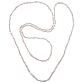 4mm Faceted Rose Quartz Long Bead Necklace, 50 by Amazon.com Collection