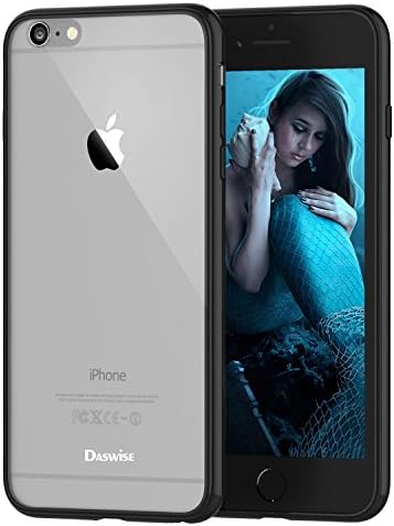 iPhone 6 plus Case, Daswise® Slim-Fit iPhone 6 plus 5.5 inch [Ultra-thin] TPU Bumper Scratch Protection Metallic Finished Base [Impact Resistant Bumpers] [Scratch Resistant/Shock Proof/Dirt Proof] Best Apple iPhone 6 plus case (5.5 Inch) (Bumper - Black)