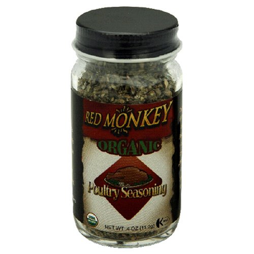 Red Monkey Organic Poultry Seasoning, .4-Ounce Net Weight, 6-Count
