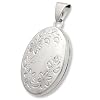 Schmuck-Pur 925/- Silber Medaillon-Anh�nger oval "Florales Design"