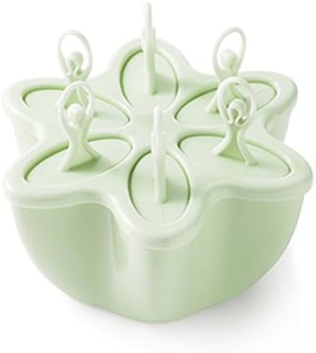 Kingmil Ice Pop Maker Popsicle Molds with Storage Box - BPA Free - 6 Cavity (Green)