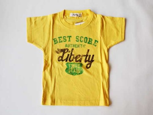 SHISKY　BOY'S半袖Tシャツ　イエロー　110cm