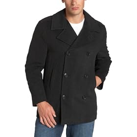 Marc New York Mens Wool Twill Notch Collar Peacoat by Andrew Marc