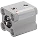 SMC NCQ2 Series Aluminum Air Cylinder, Compact, Single Acting, Through Hole Mounting, Not Switch Ready, No Cushion