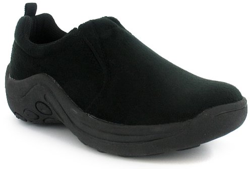 New Womens/Ladies Black Elasticated Slip On Moccasin Shoes/Trainers - Black - UK 5