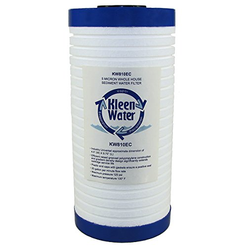 AP810 AP801 Aqua-Pure Compatible Filter, KleenWater Replacement Cartridge, Dirt Rust Sediment Filtration, 4 1/2 X 9 7/8 Inch