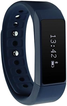 BOI Oled Touch Screen Smart Bracelet Bluetooth 4.0 Pedometer Tracking Calorie Health Wristband Sleep Monitor,Support IOS7.0 &amp; Android4.3 or Above [Color Blue]