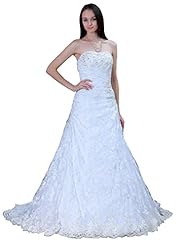 Taffeta Lace Draped Sweetheart  Dress with a Watteau Train 