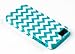 DandyCase 2in1 Hybrid High Impact Hard Aqua & White Chevron Pattern + Silicone Case Case Cover for Apple iPhone 5S & iPhone 5 (not 5C) + DandyCase Screen Cleaner