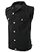J.TOMSON Mens Denim Vest w/ Hood