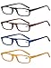 MODFANS Reading Glasses 2.0 4 Pack with Pocket Vintage Look Comfort Spring Hinge Arms Readers Glasses for Men and Women
