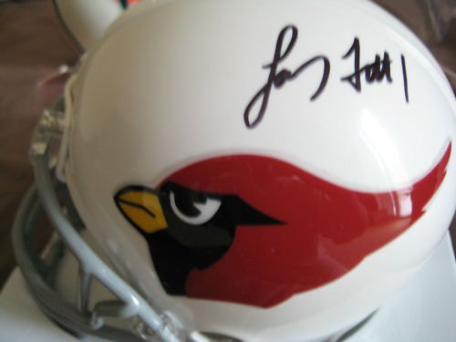 LARRY FITZGERALD SIGNED CARDINALS MINI HELMET