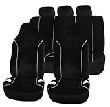 FH-FB106115 Heart Embroidery Velour Car Seat Covers