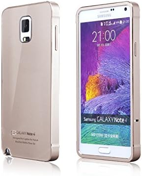 Generic Aluminum Metel Back Frame Add Acrylic Back Cover for Samsung Galaxy Note 4 , Gold
